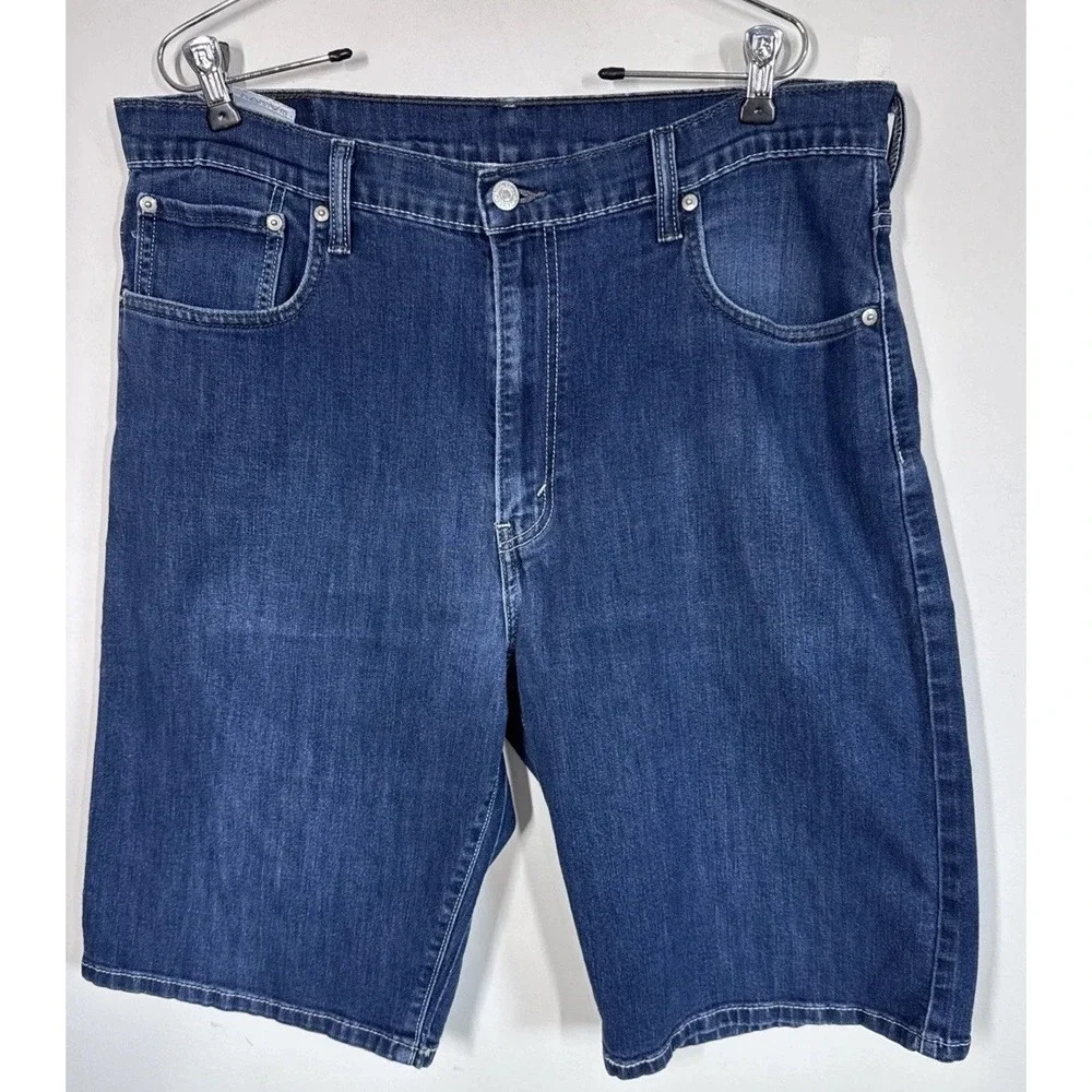 Levis 569 Blue Denim Shorts Jorts Men's 36 Loose Straight Fit‎ Streetwear Grunge